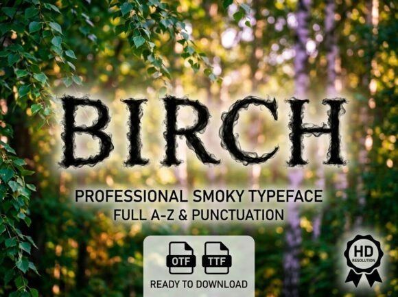 Birch Font for Creative Makers