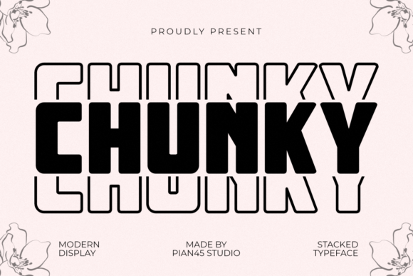 Chunky Stacked Font