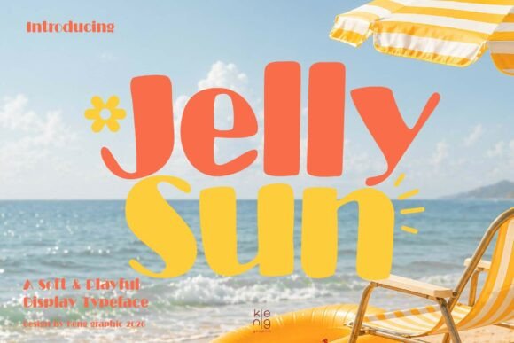 Jelly Sun Font for Summer Web Design