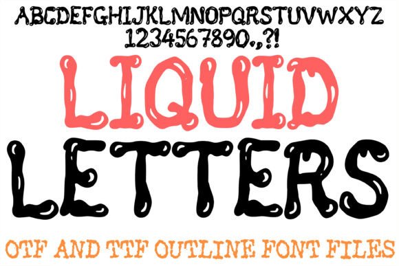 Liquid Letters Font for Web Design