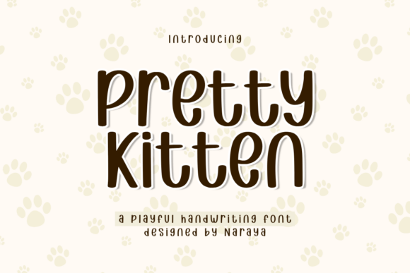 Pretty Kitten Font for Creative Design